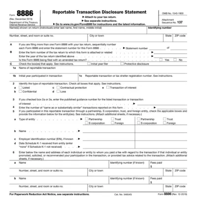 Form 8886