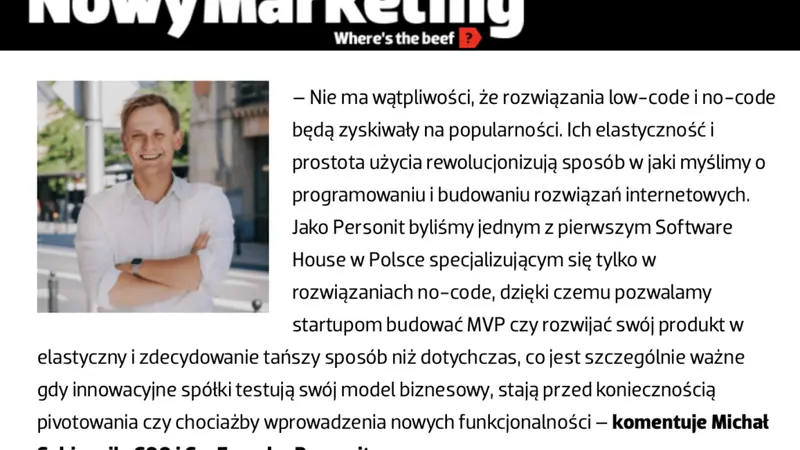 NowyMarketing - low-code i no-code