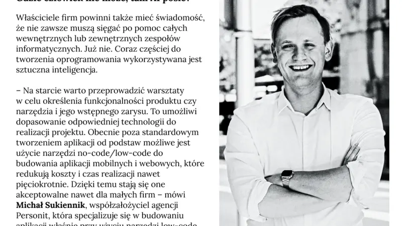 Forbes - Michał Sukiennik o NoCode + AI