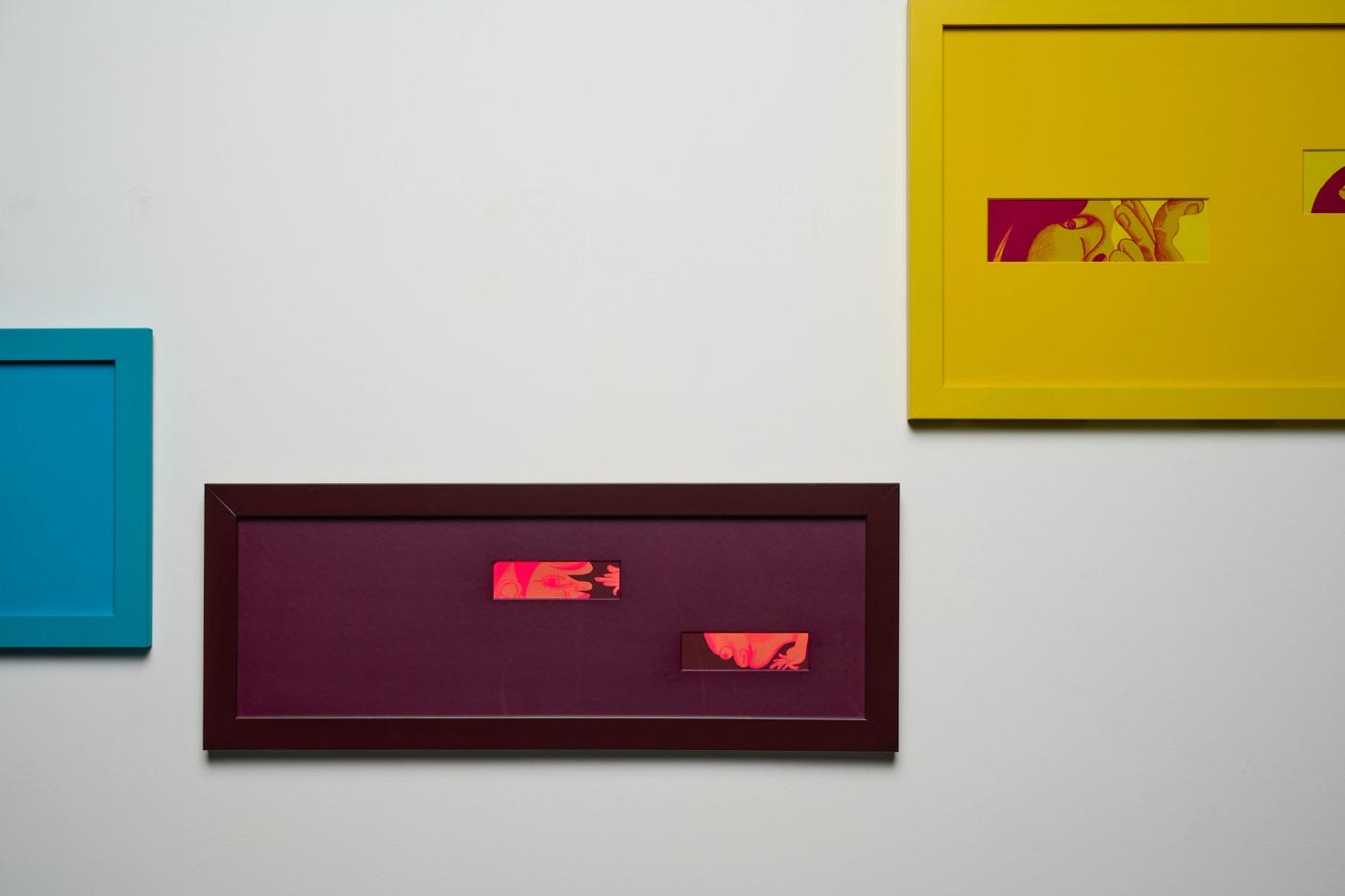 Is it quite large & weird? — plum frame with glimpses of red figures