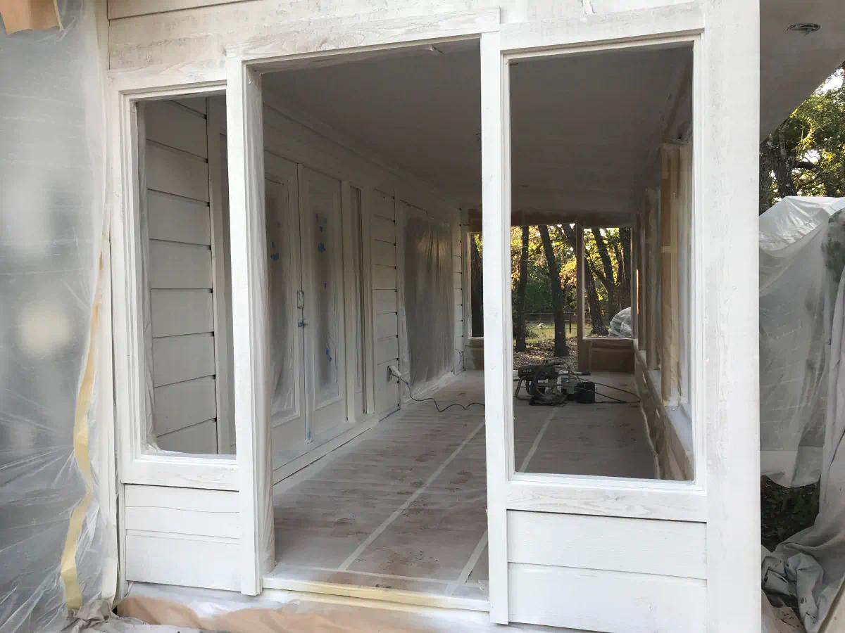 The new porch taking shape