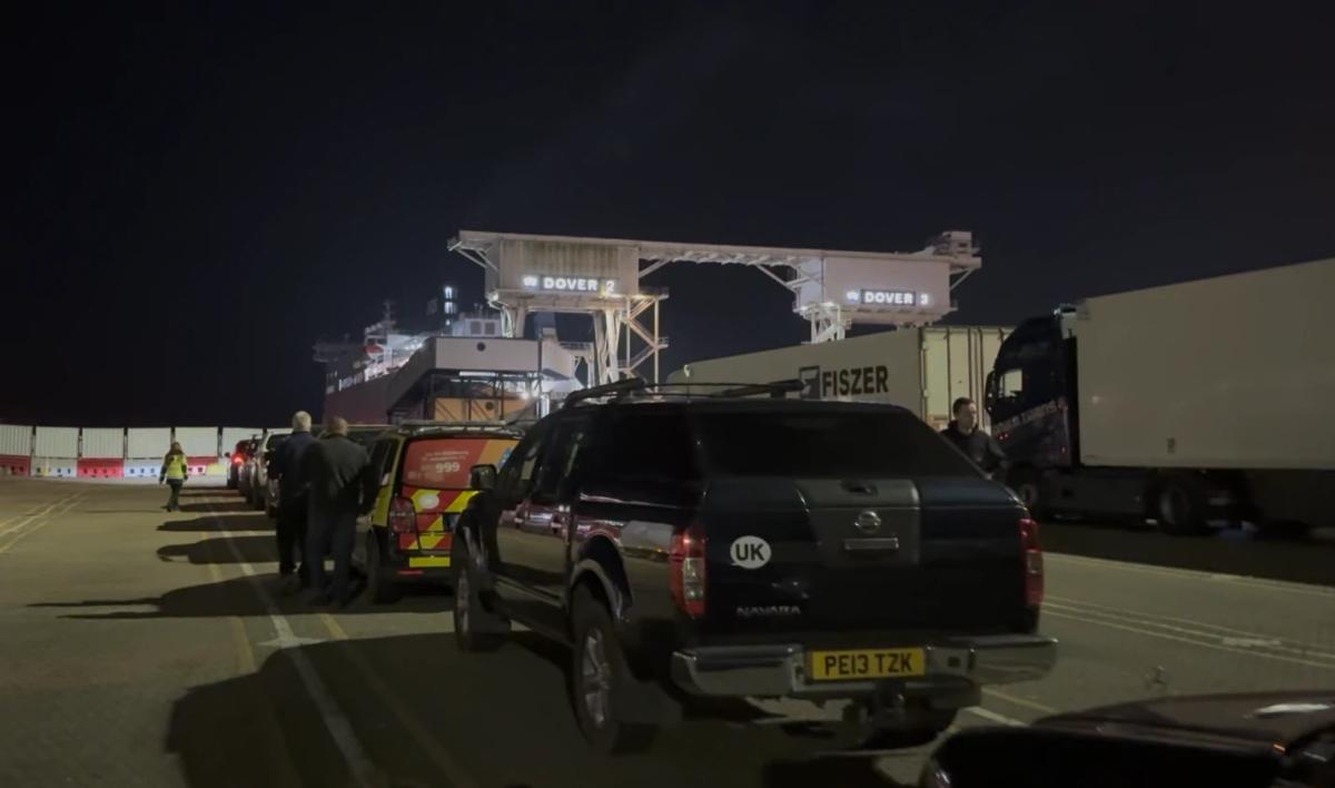 Waiting for the ferry at Dover.