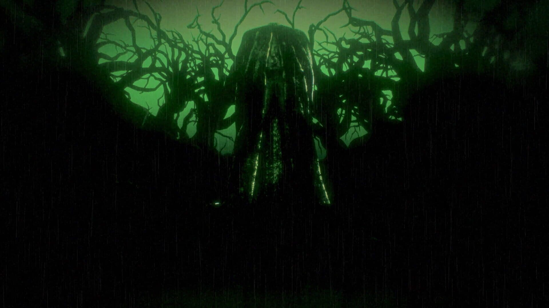 Green-tinted silhouette under branching shapes in the Persona 6 teaser
