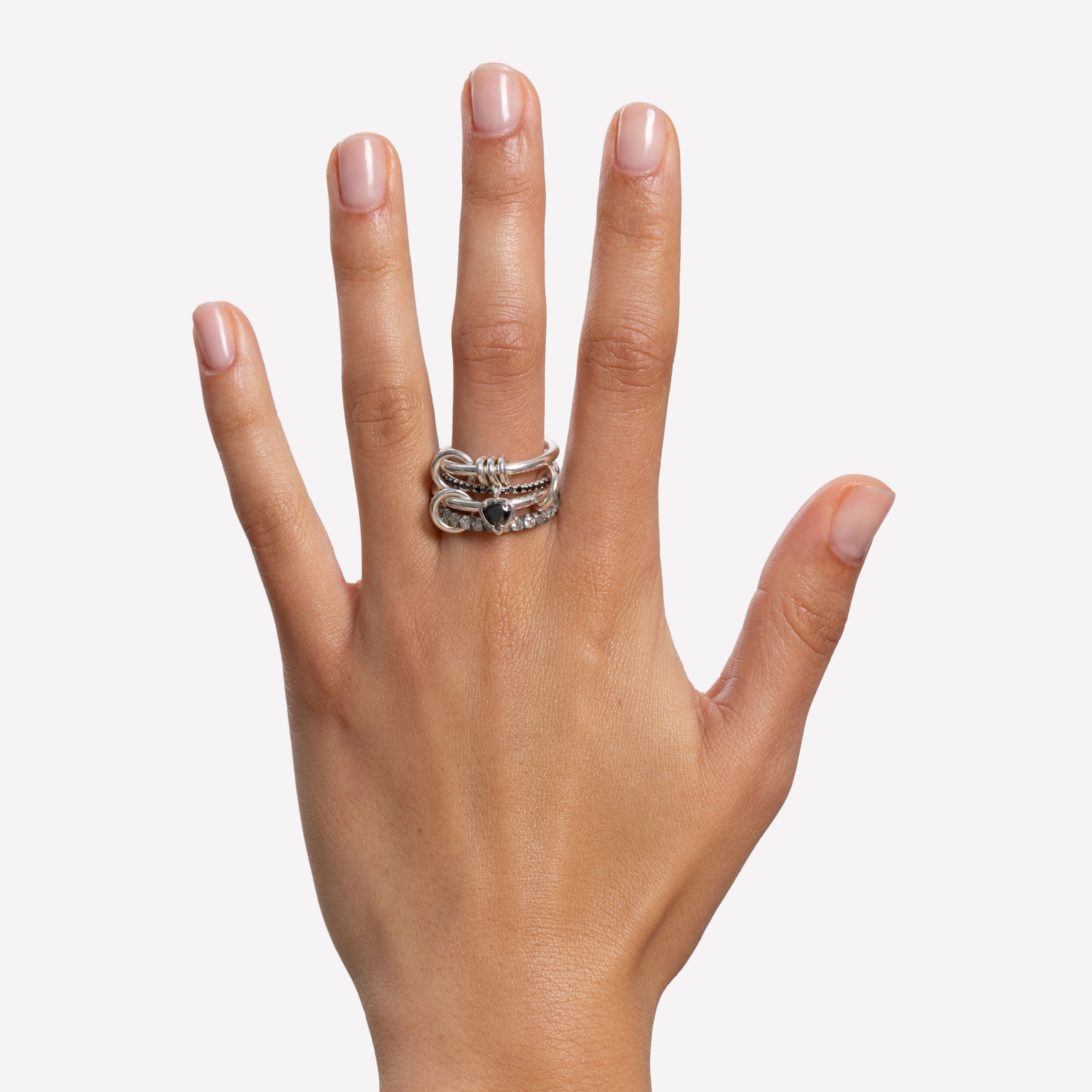 Inara Heart Silver Noir | Spinelli Kilcollin