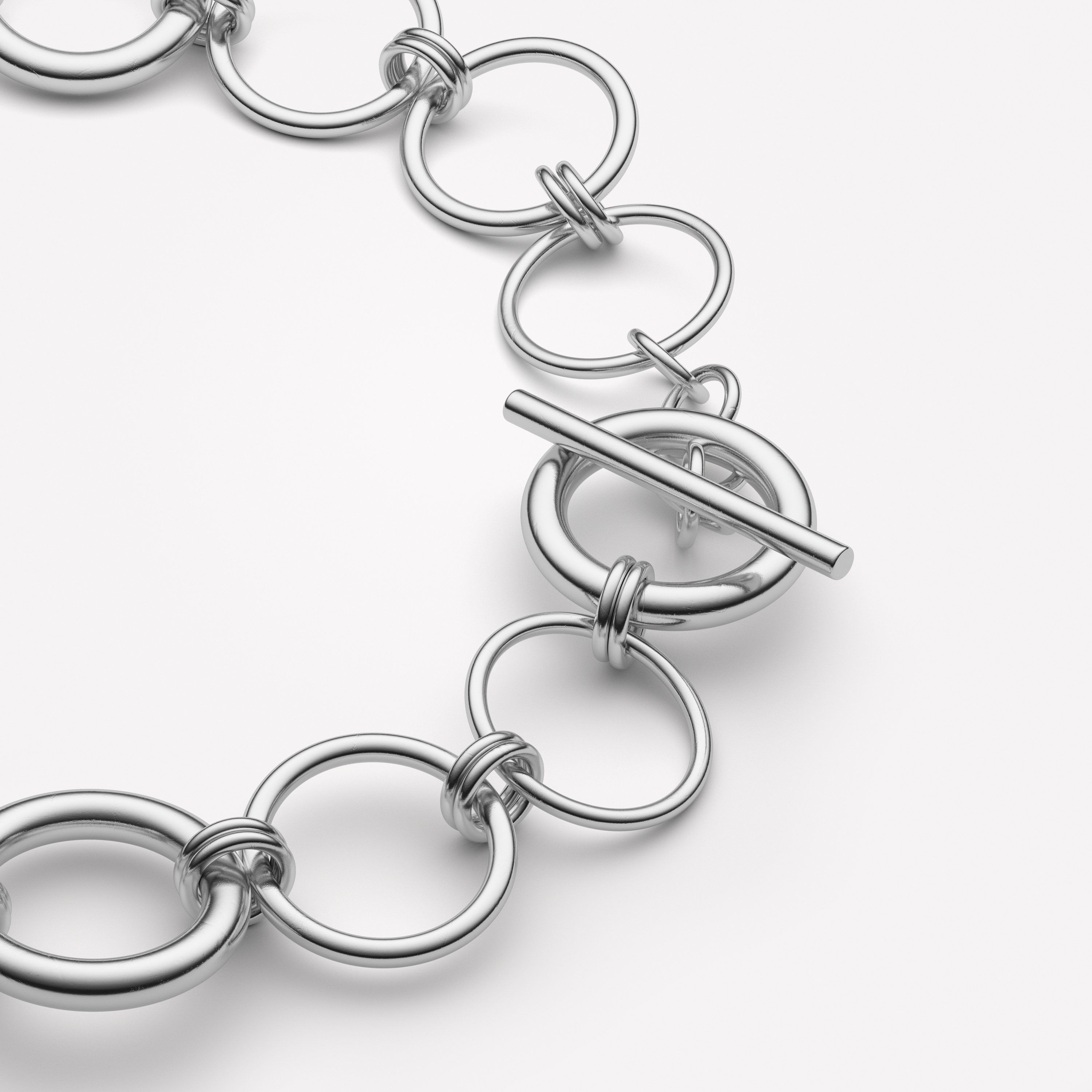 round and textured bracelet Andromede Small circles link chains handmade in sterling silver. ajustable