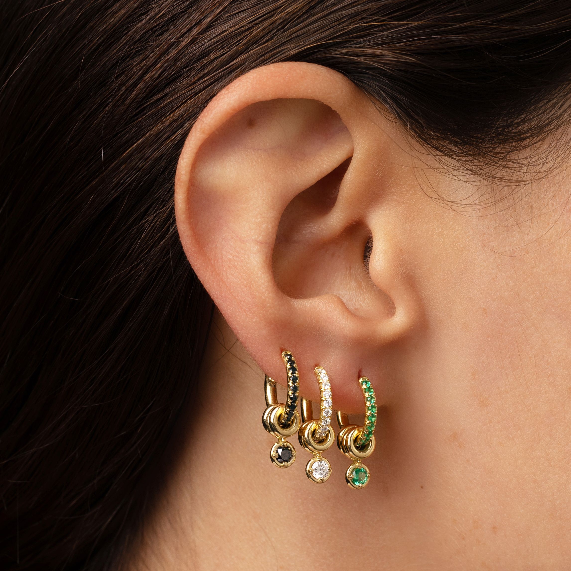 Zahra Pavé YG Hoop Earrings | Spinelli Kilcollin