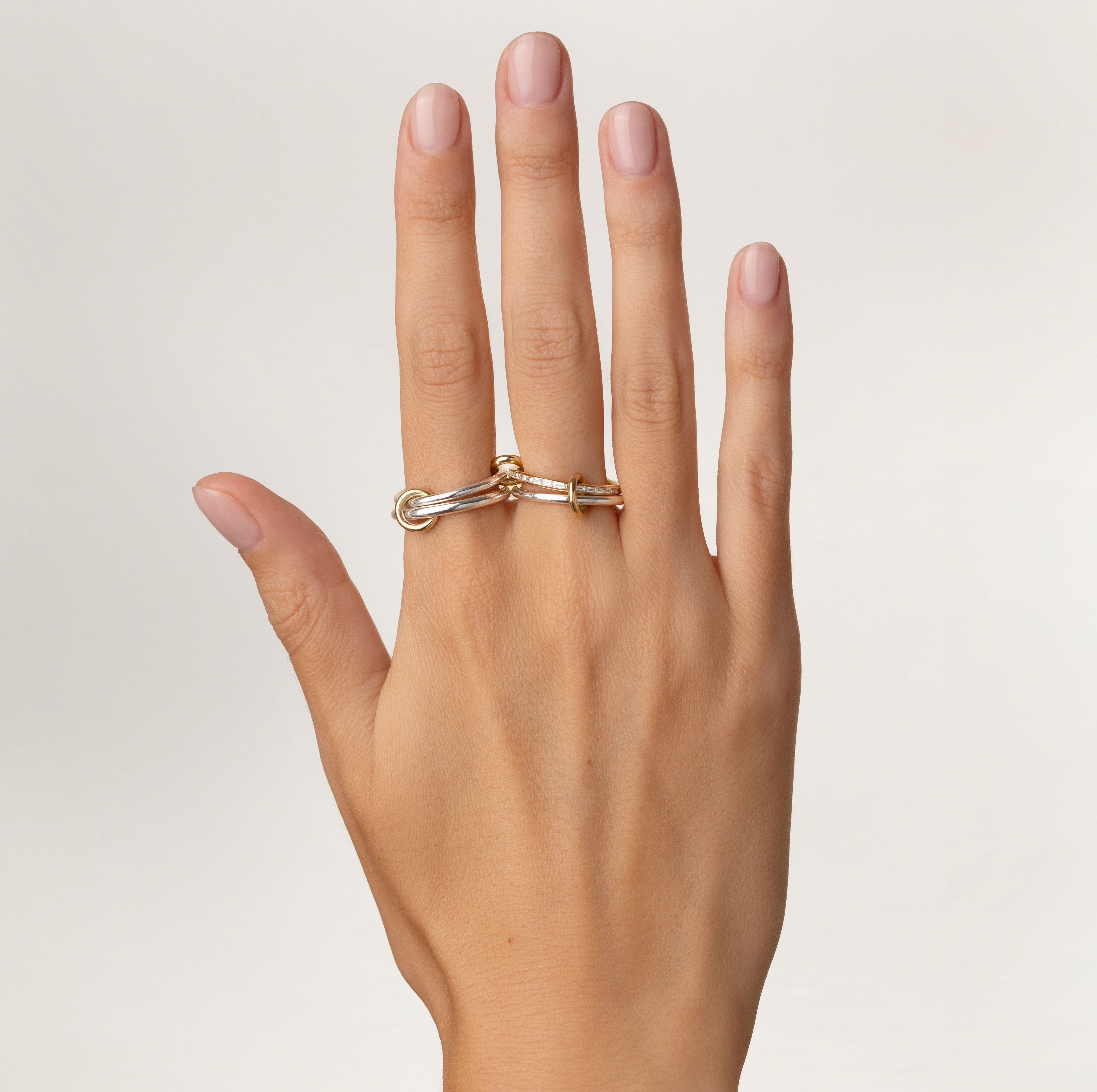 関税込 SPINELLI KILCOLLIN リング silver&18kt diamonds 715924 Marigold sterling silver and 18kt gold ring with diamonds in
