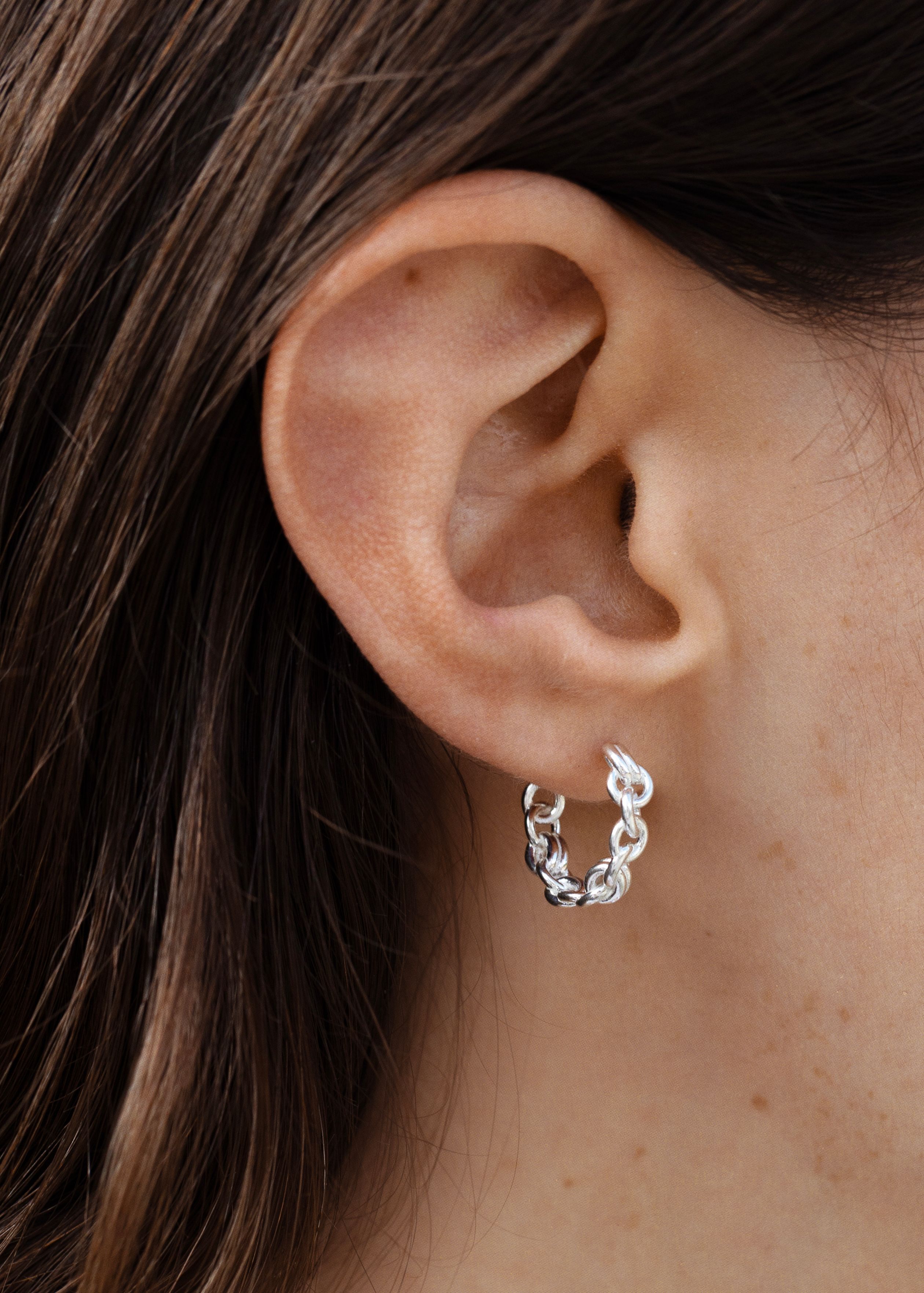 13mm Fused Serpens Earrings Silver | Spinelli Kilcollin