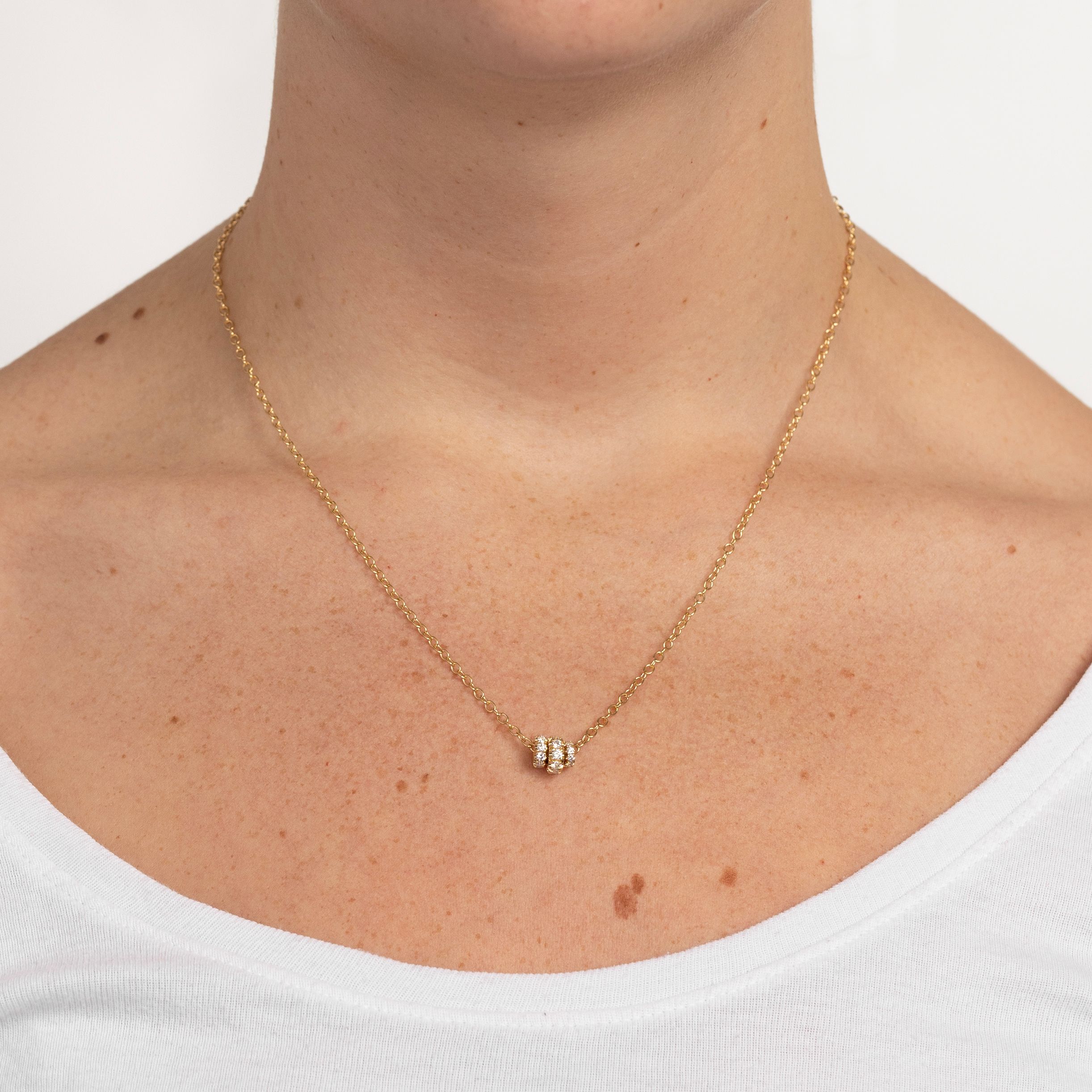 Vesta Necklace - Vesta YG Pavé Necklace