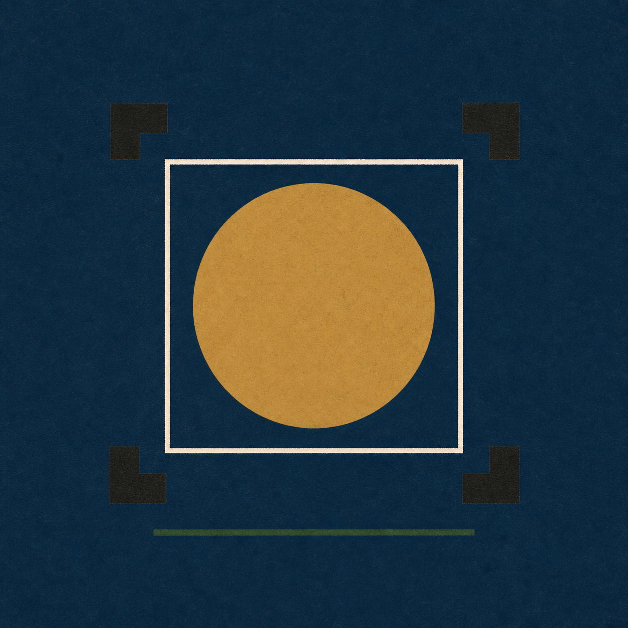 A gold circle inside a secure digital frame, representing safe online gold buying.