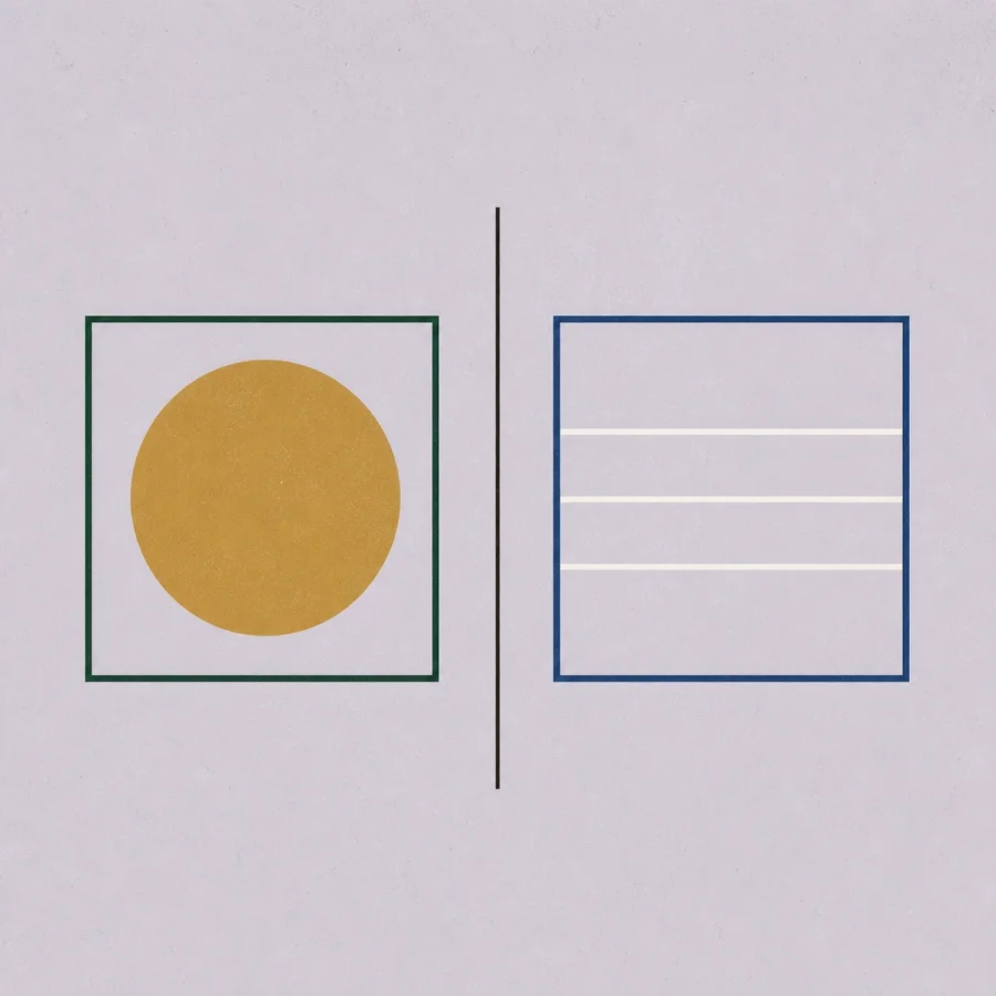 A gold circle beside a simple market panel, representing physical gold and gold ETFs in the UK.
