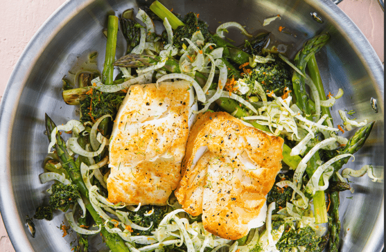 Tom Brady’s TB12 Fresh Cod with Salsa Verde