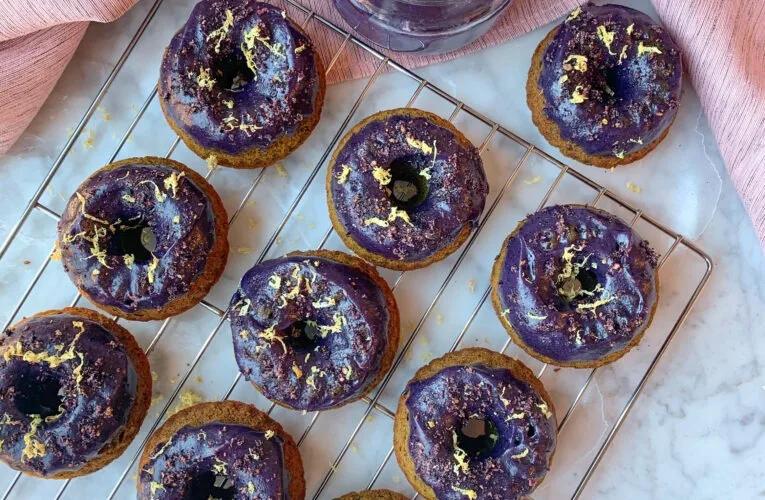Lemon Beet Cupcakes With Blueberry Icing