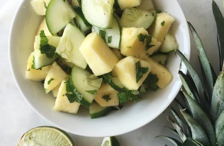pineapple cucumber lime salad|Pineapple Cucumber Lime Salad