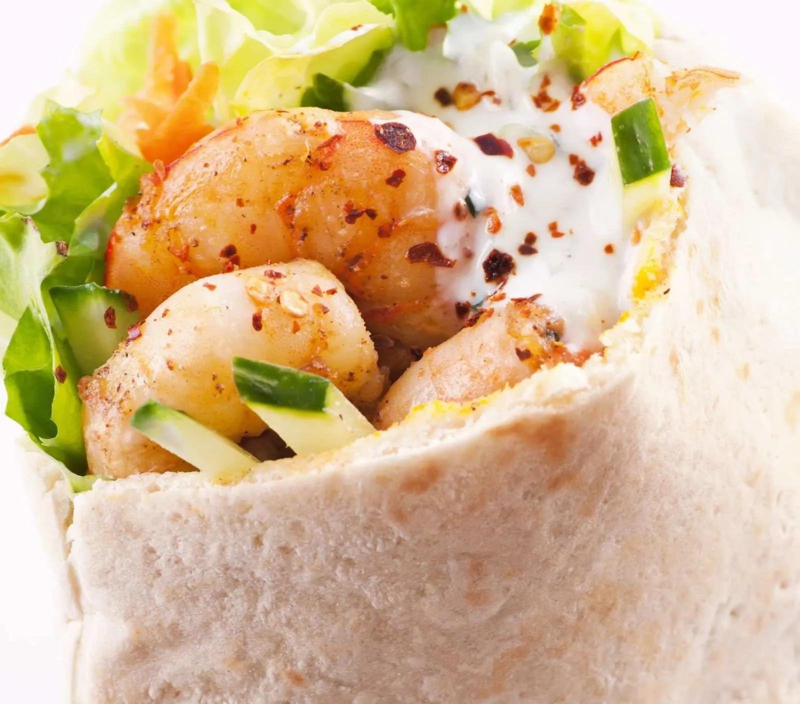 Mediterranean Shrimp Pita