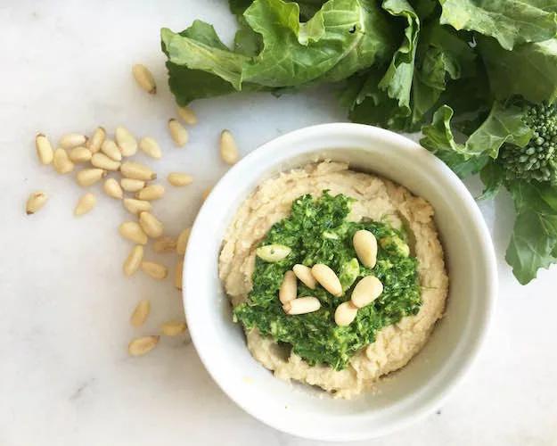 broccoli rabe pesto hummus|