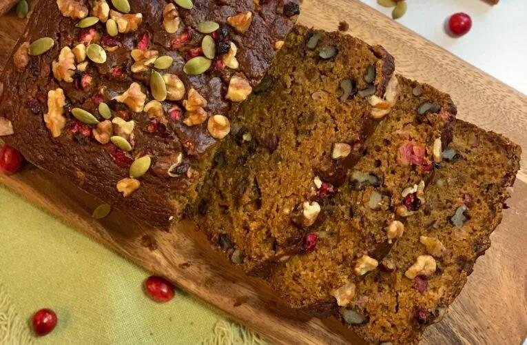 Gluten-Free Pumpkin Cranberry Bread