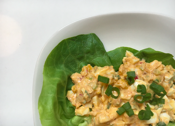 deviled egg salad cups|Deviled Egg Salad "Cups"