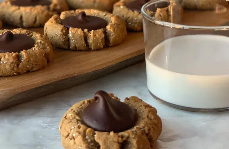 Walnut Chia Chocolate Thumbprint Cookies