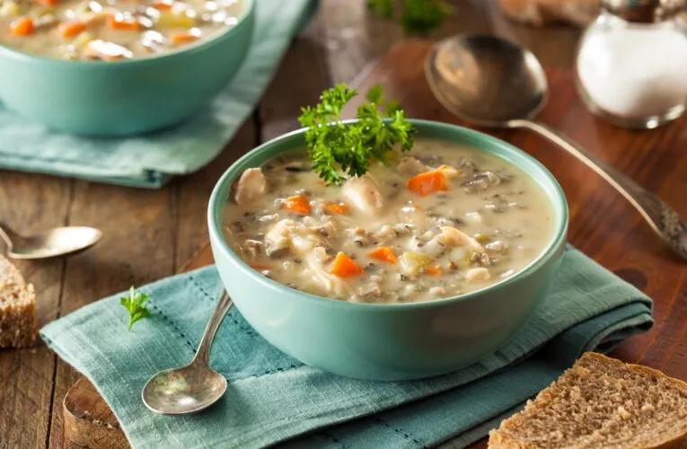 mushroom and farro soup