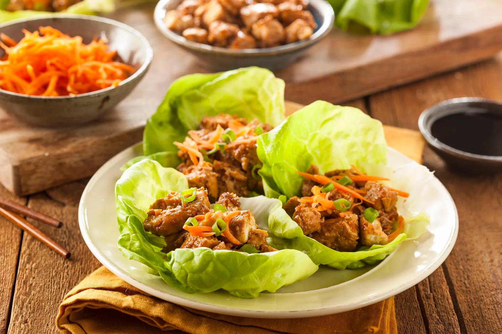 Roasted Chicken Lettuce Wrap