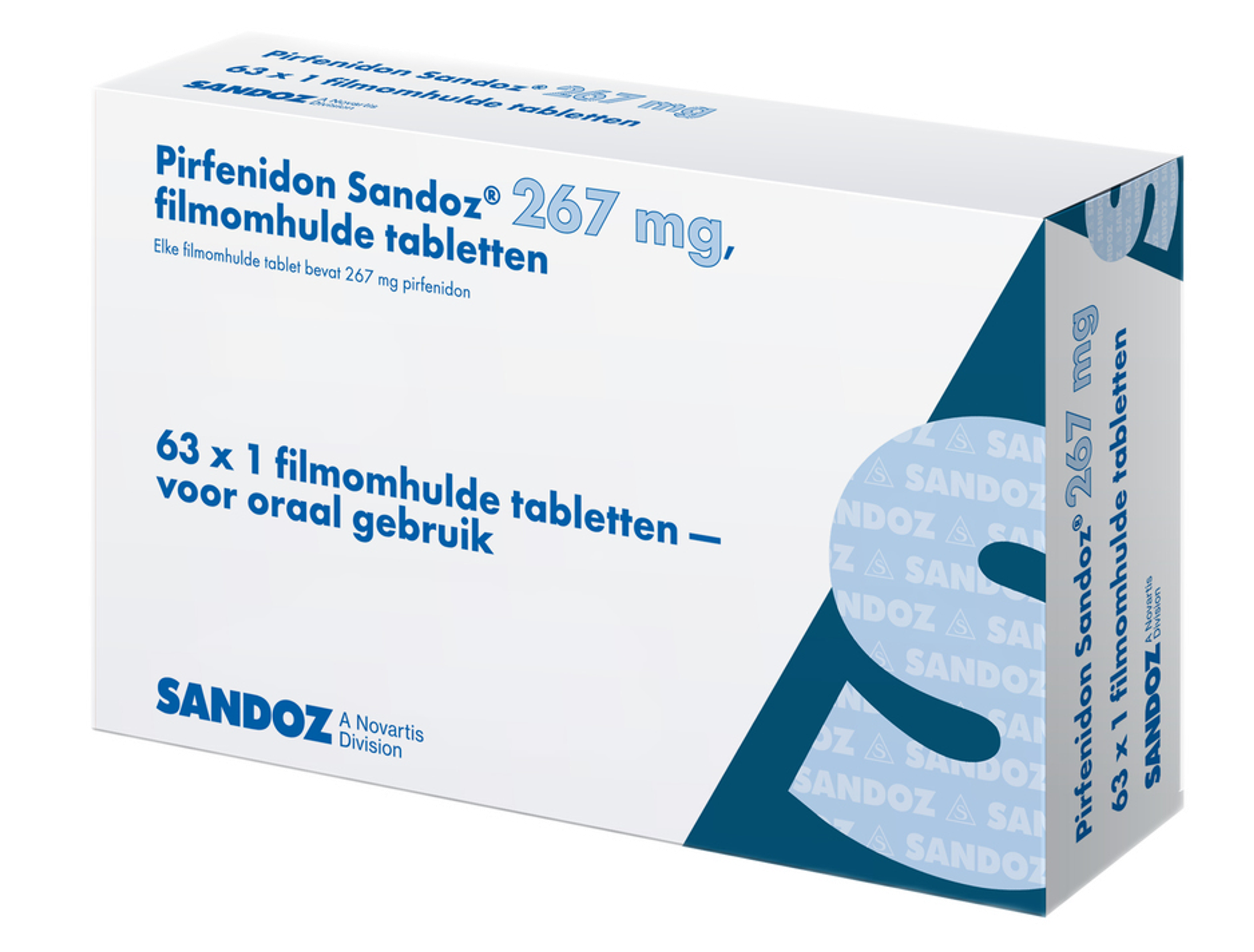 Pirfenidon Sandoz Tablet Filmomhuld 267mg