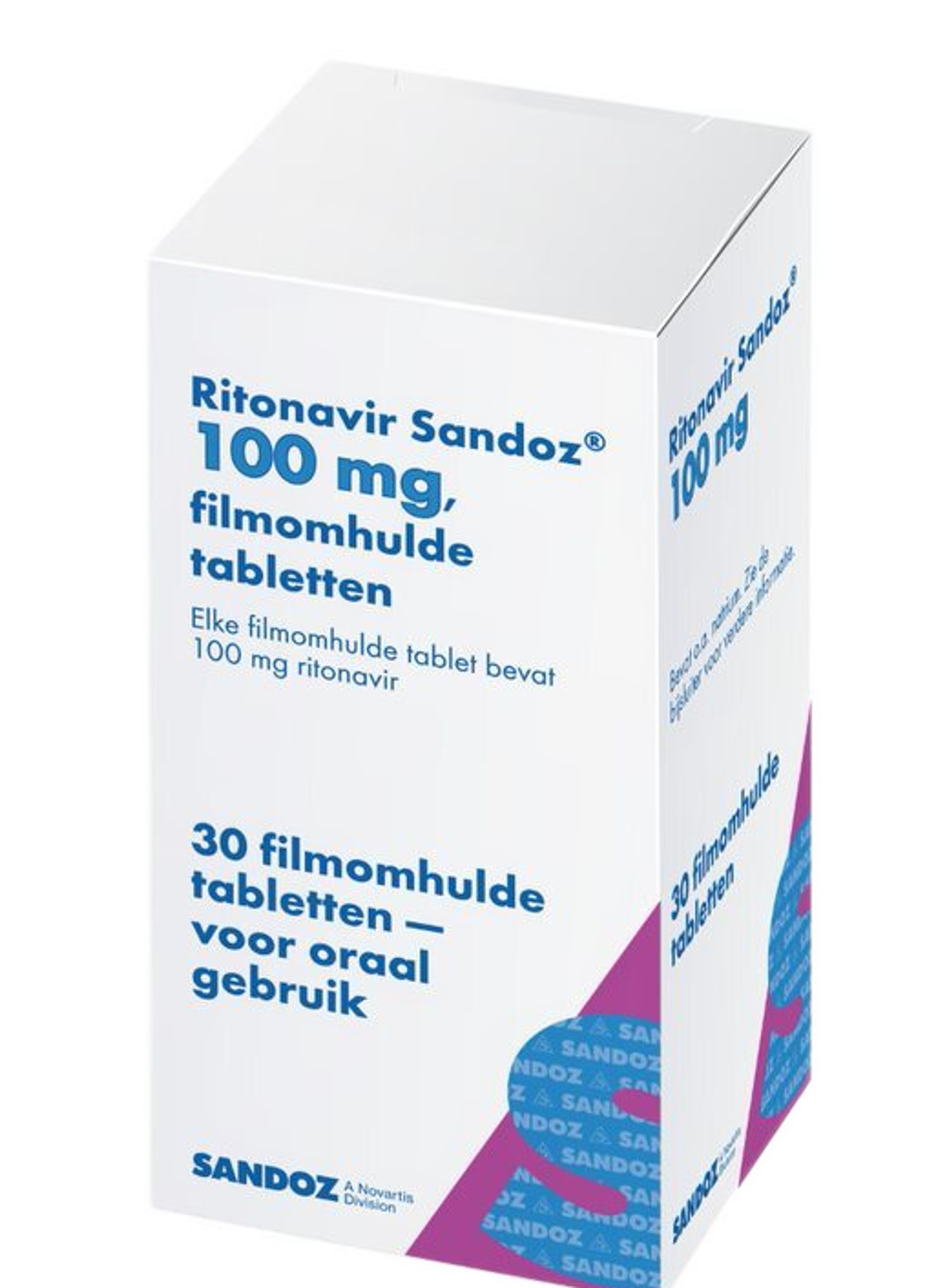 Ritonavir Sandoz Tablet Filmomhuld 100mg
