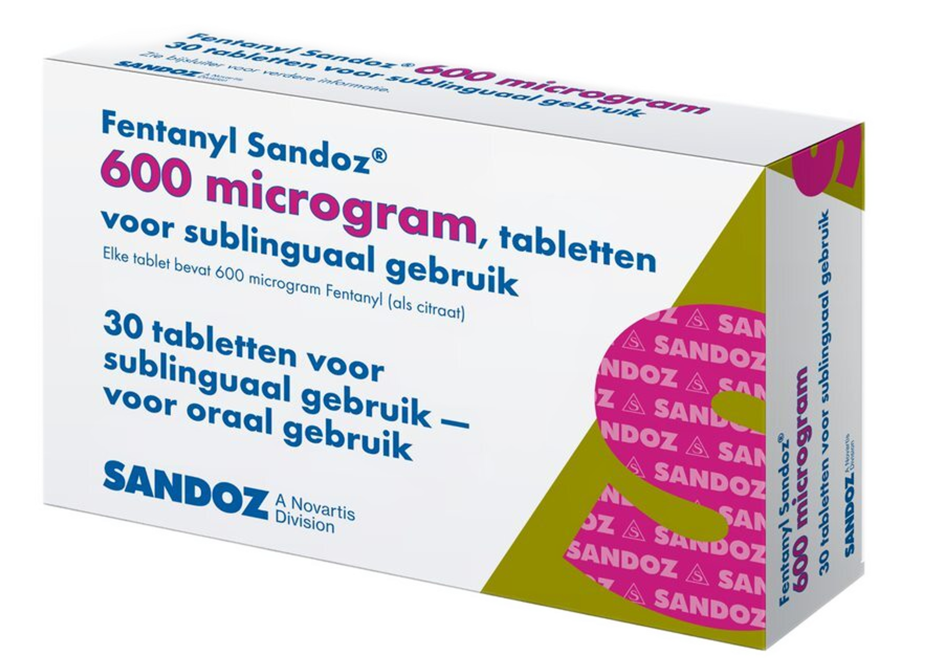Fentanyl Sandoz Tablet Sublinguaal 600mcg
