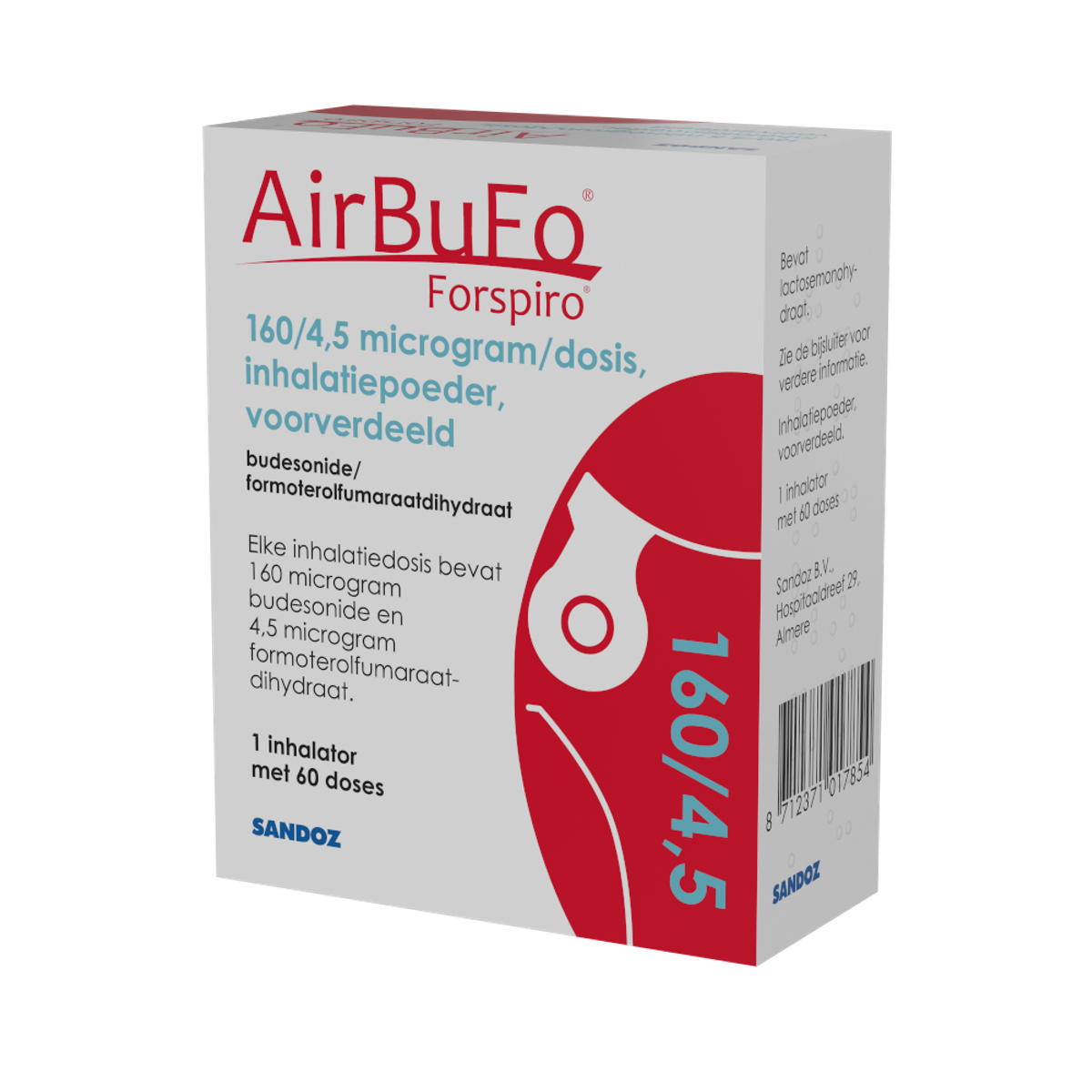 Airbufo Forspiro Inhalpdr 160/4,5mcg/do 60do - Sandoz B.V. - BijsluiterPlus