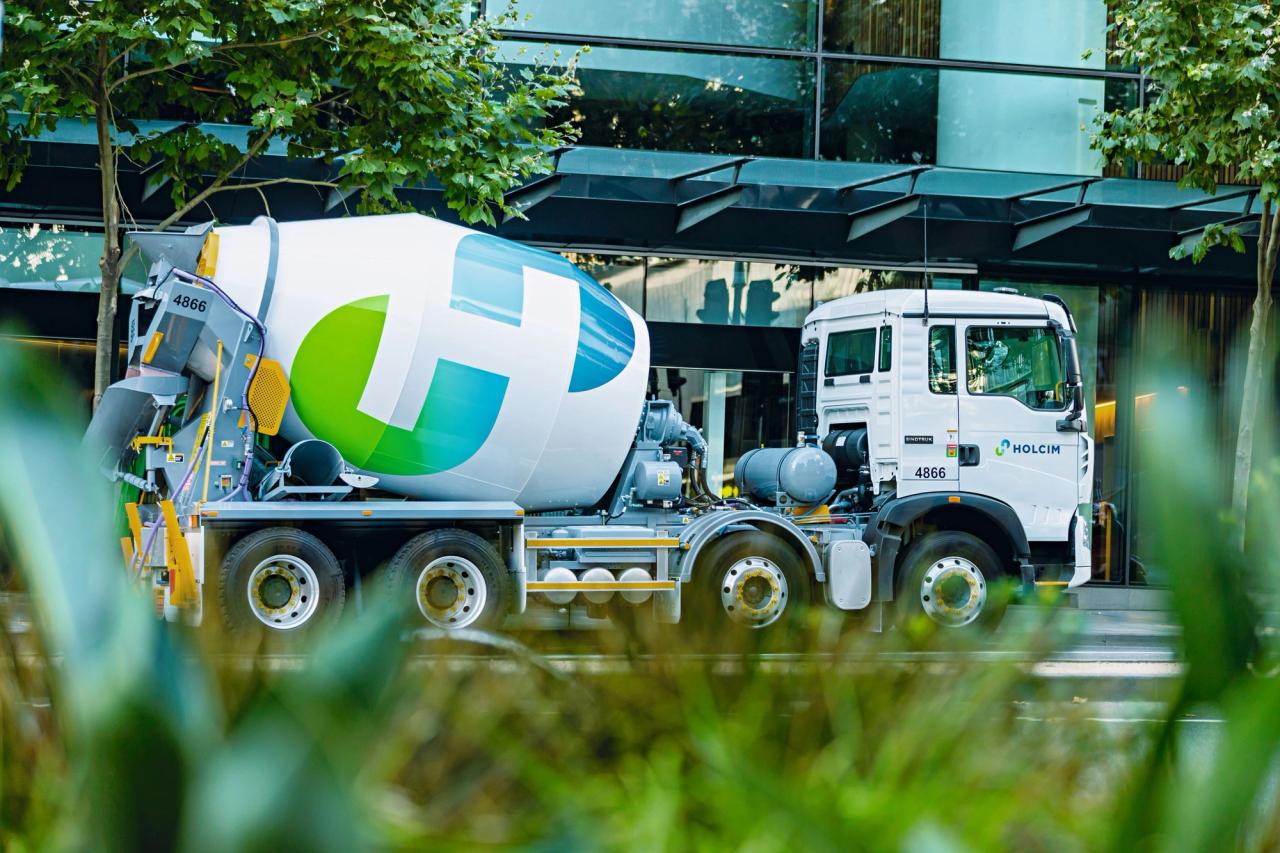 Holcim branded truck, Melbourne, Australia