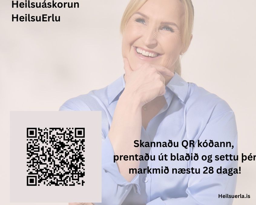 Frábær febrúar, heilsuáskorun, heilsuerla, 28 dagar, venjur
