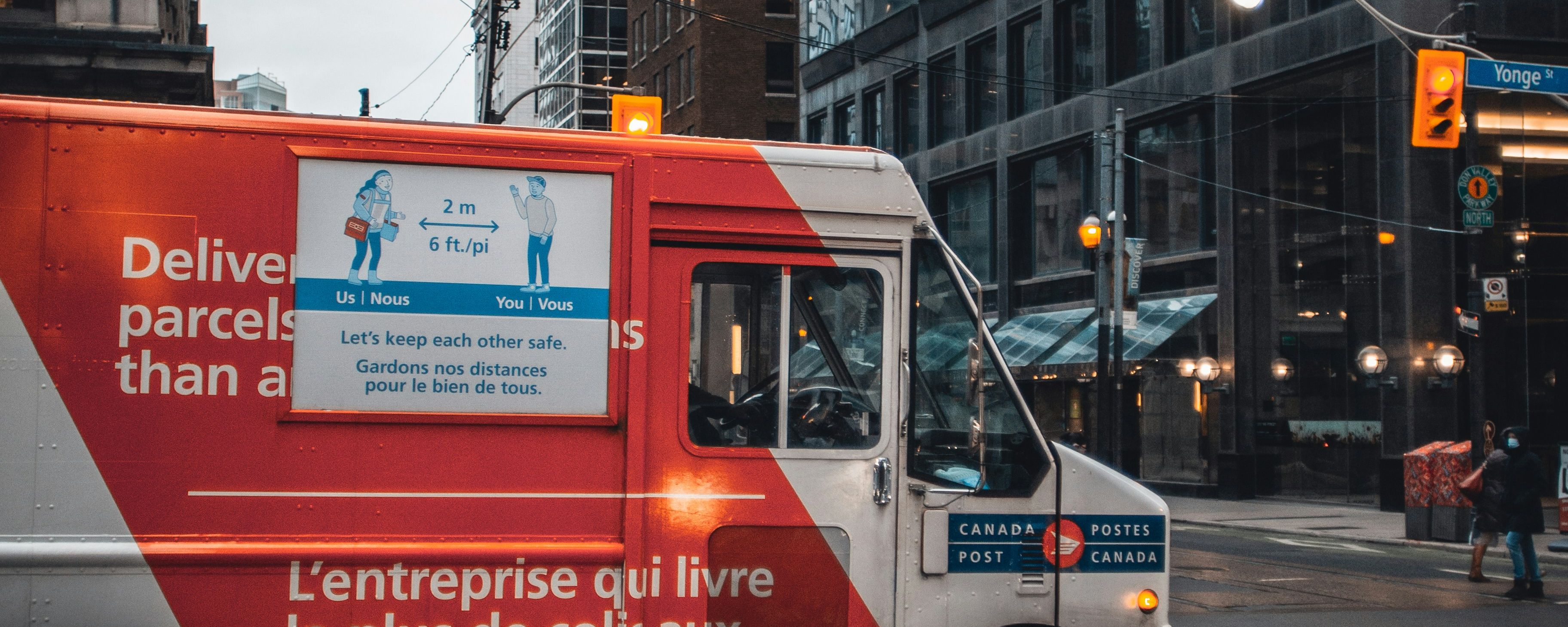 canada post mail worker driving