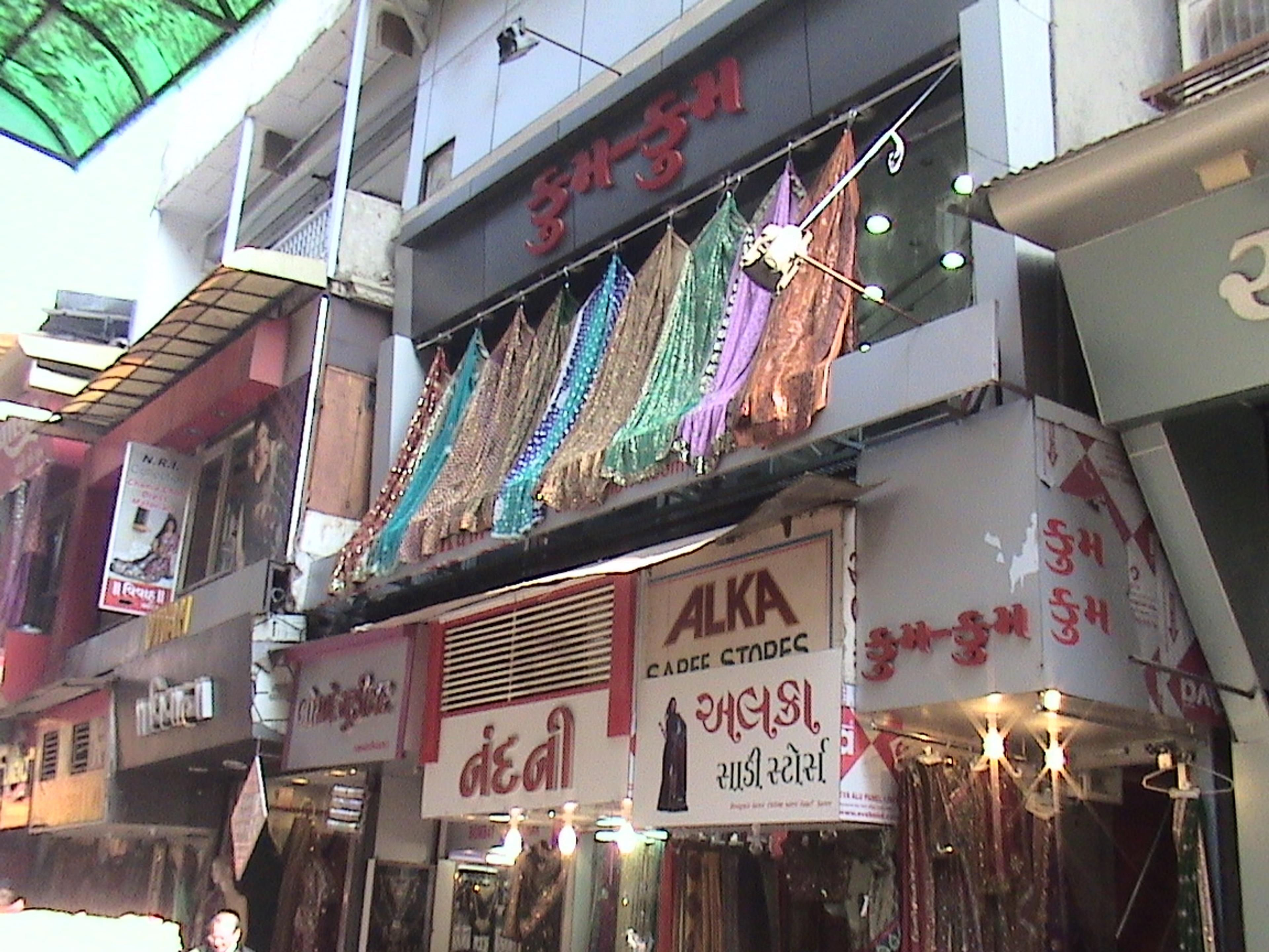 Saree shops in Ratanpol, old Ahmedabad