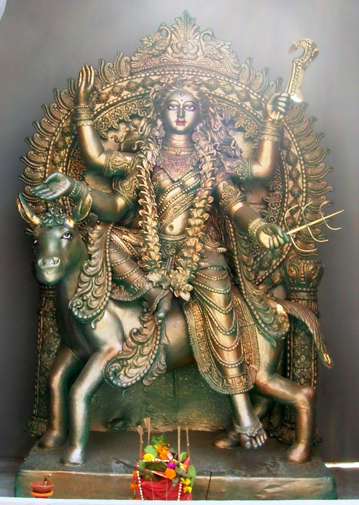 Idol of Maa Kalaratri at the Sanghasri Durga Puja pandal, Kolkata, 2010