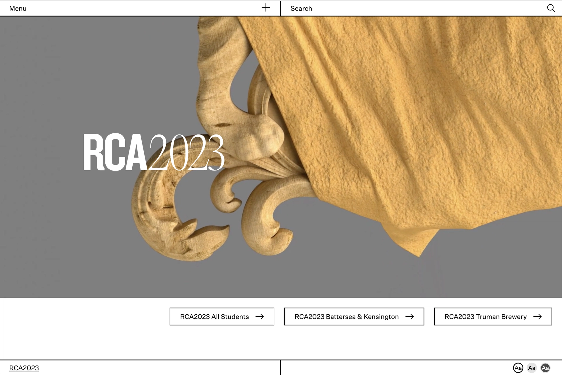 RCA2023 crest in sand cloth