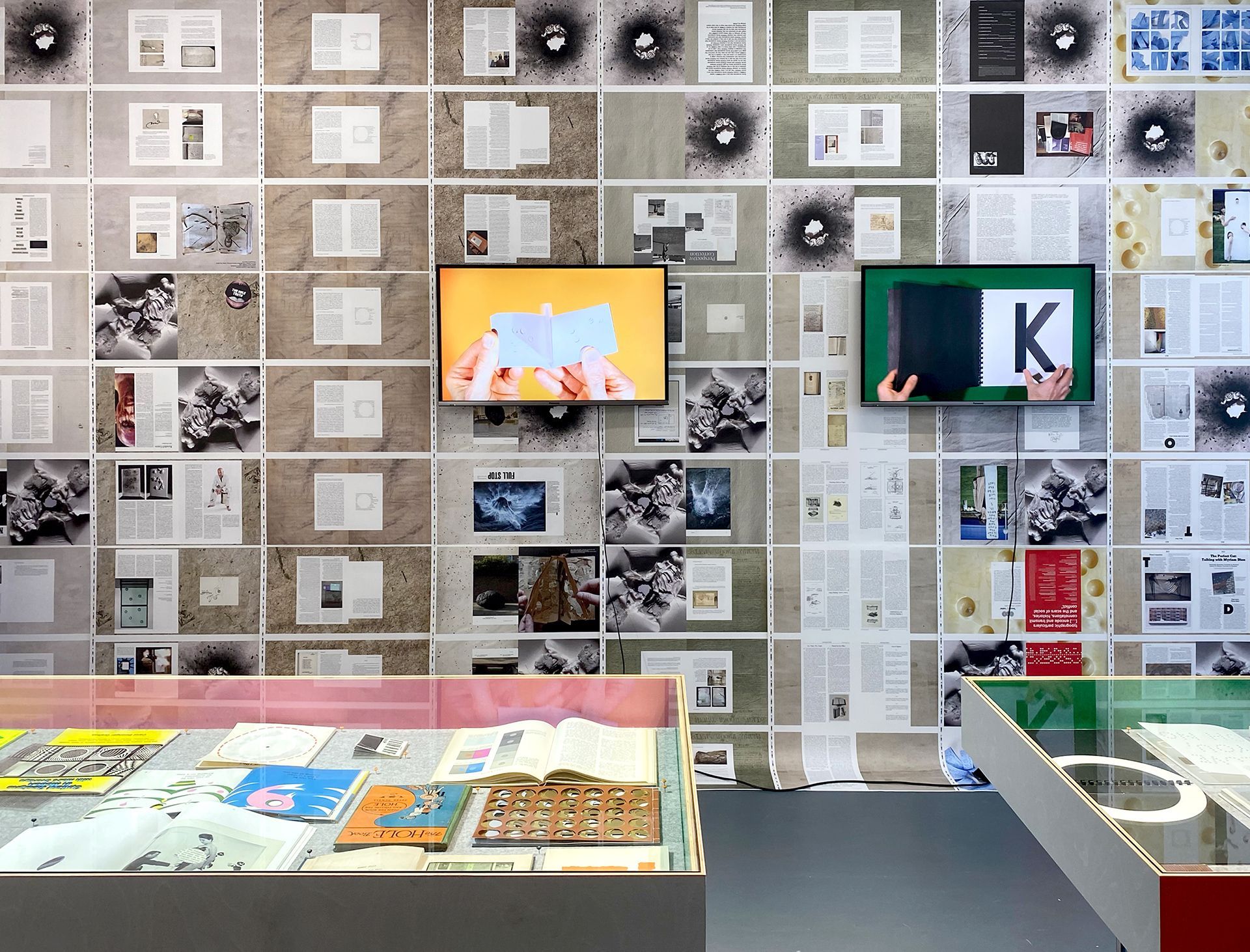 Holy, Holy, Holy: an exhibition of books with holes, installation view, No Show Space 2021 Photo: Fraser Muggeridge studio