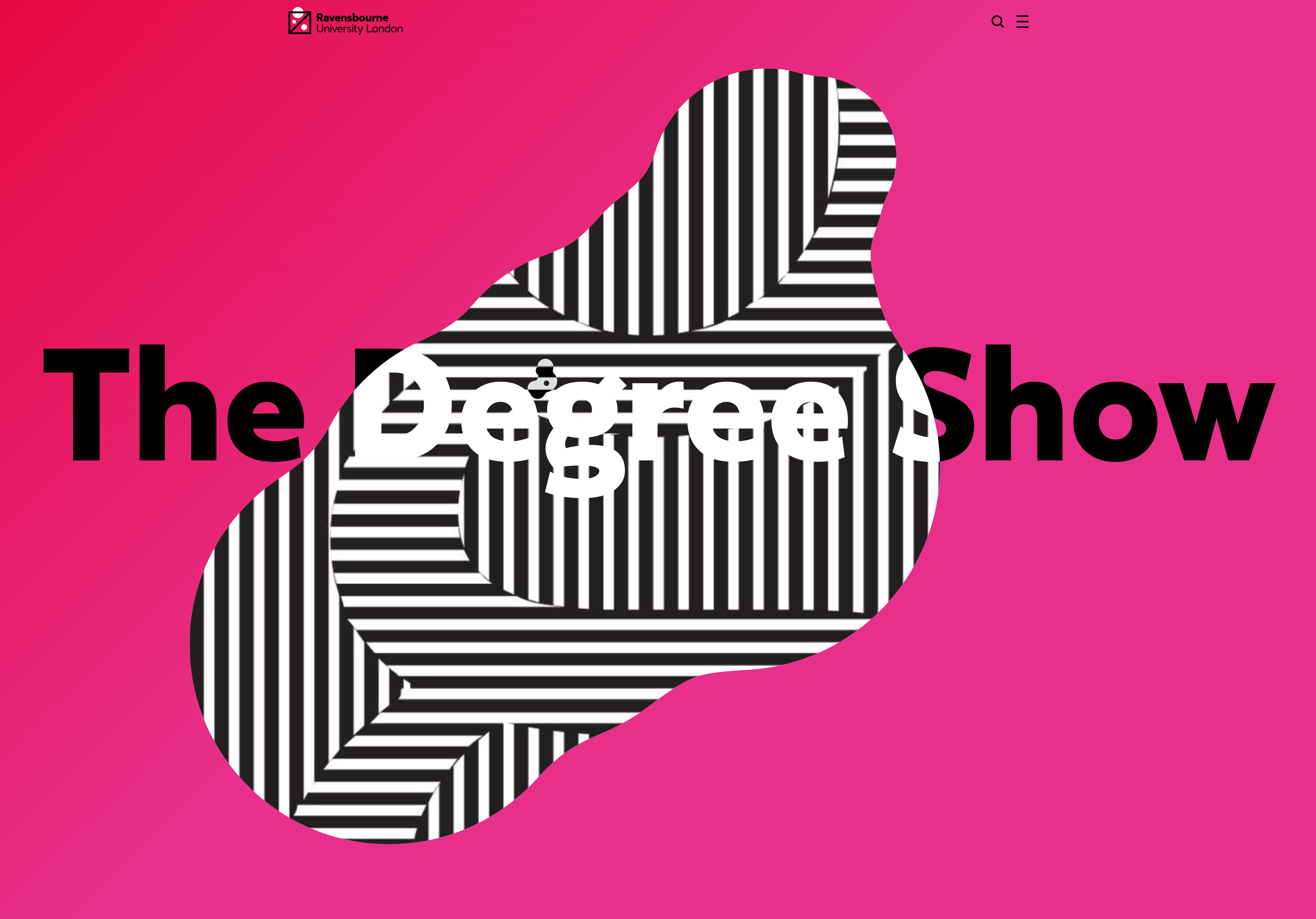 Ravensbourne 'The Degree Show 2025' website homepage