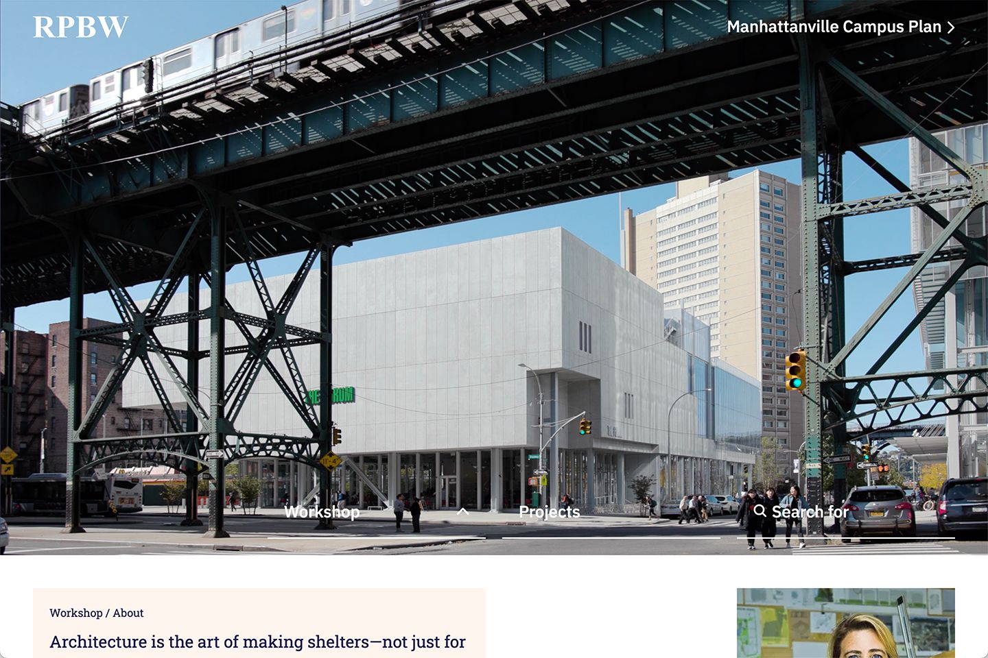 RPWB,  Manhattanville Campus Plan building from street view