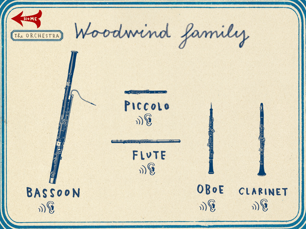The Orchestra woodwind family
