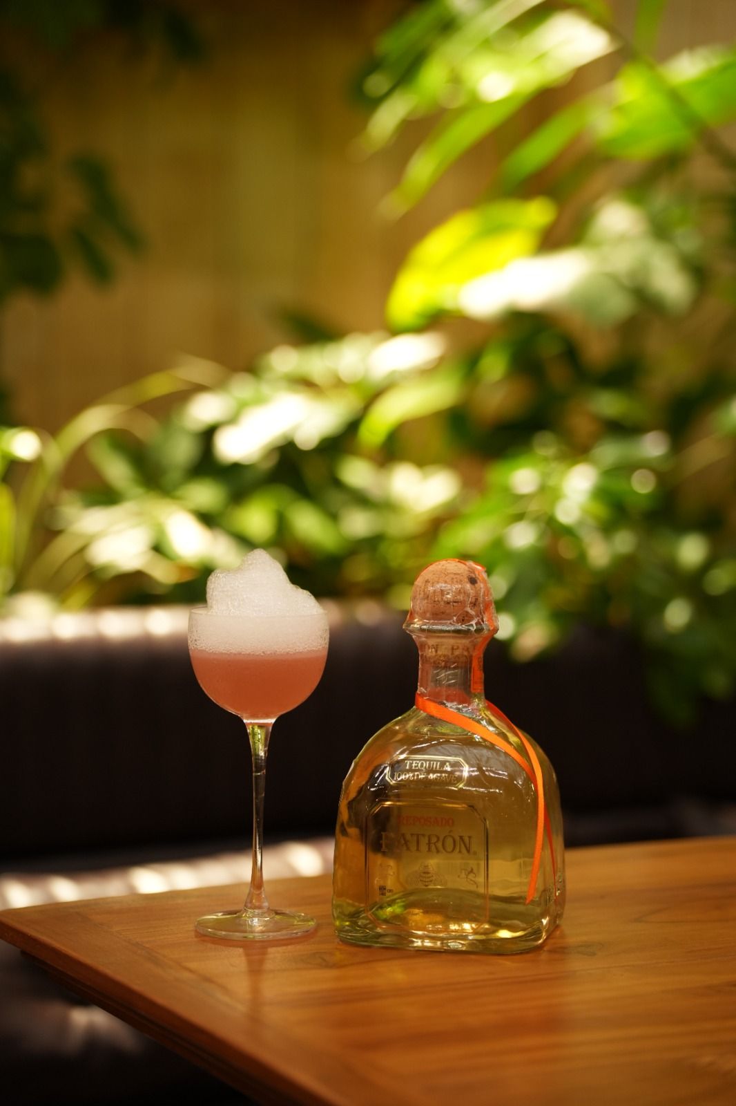 With the bottle