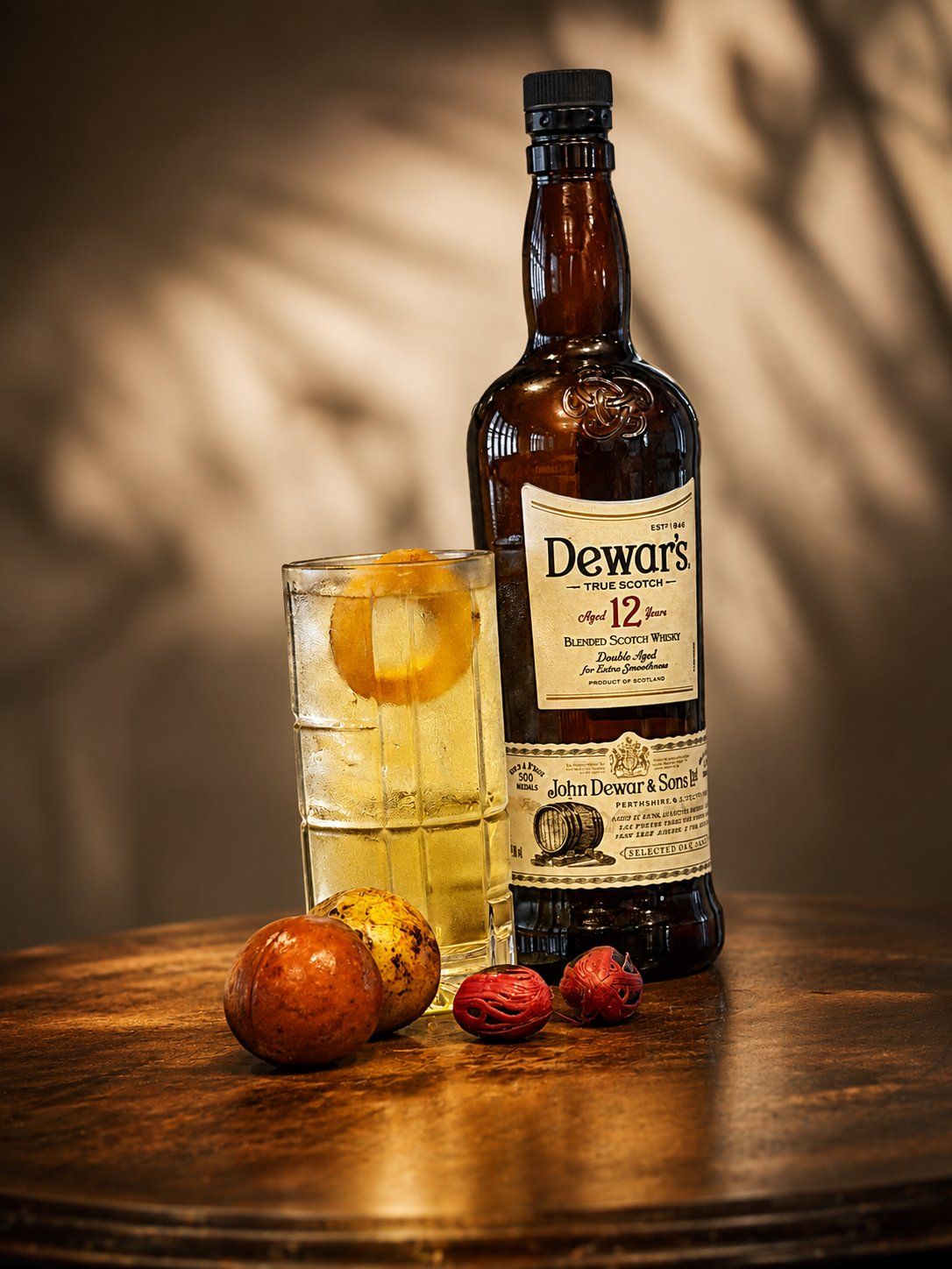 With the bottle
