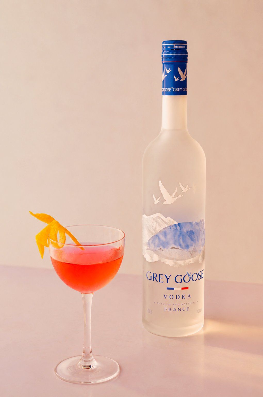 With the bottle
