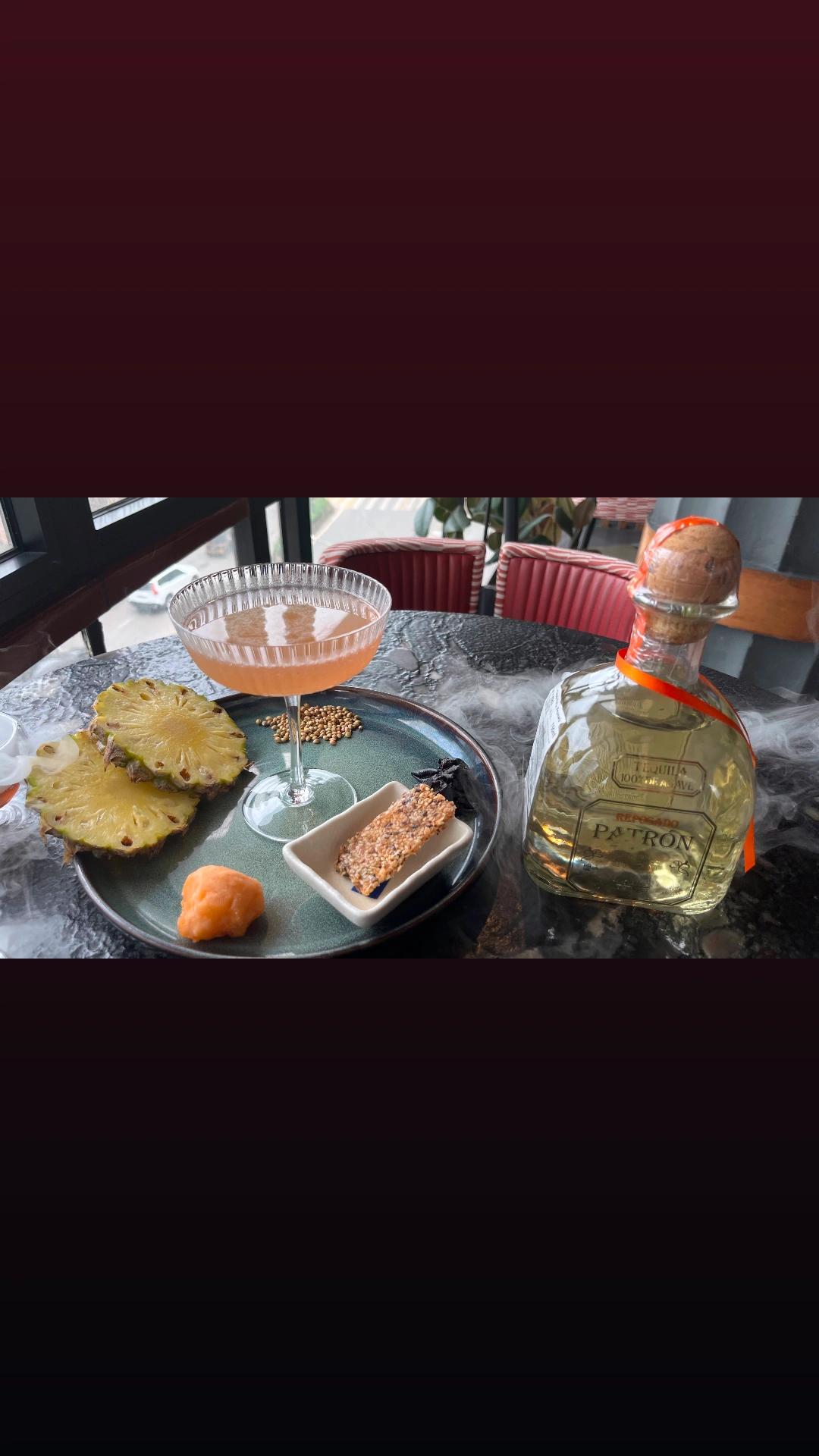 With the bottle