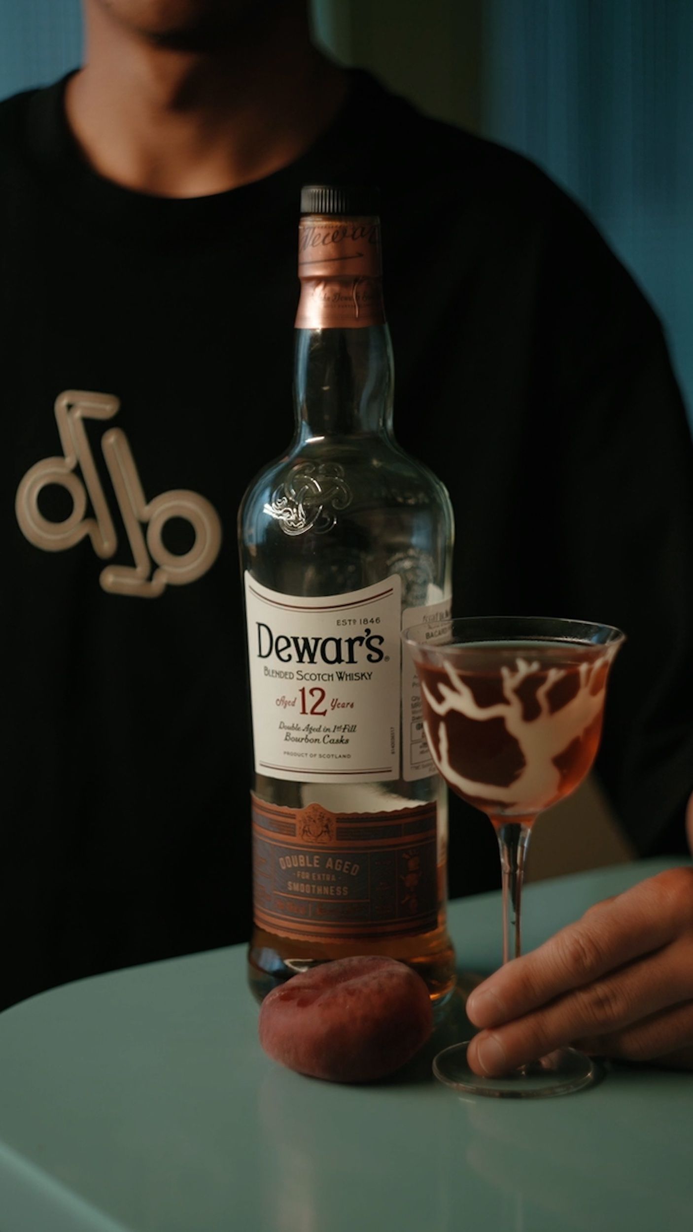 With the bottle