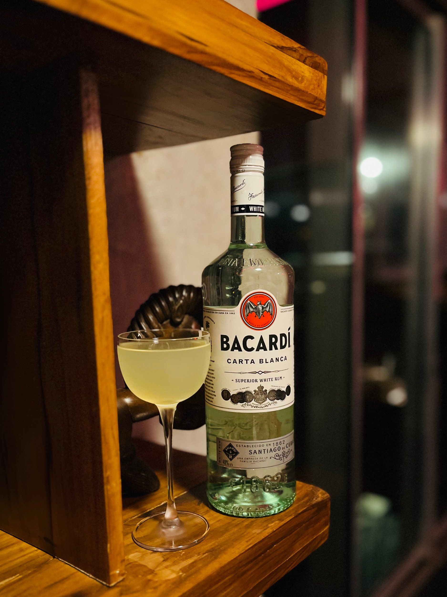 With the bottle