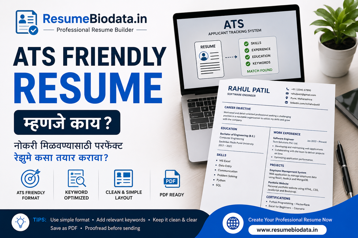 ATS Friendly Resume Example for Job Application