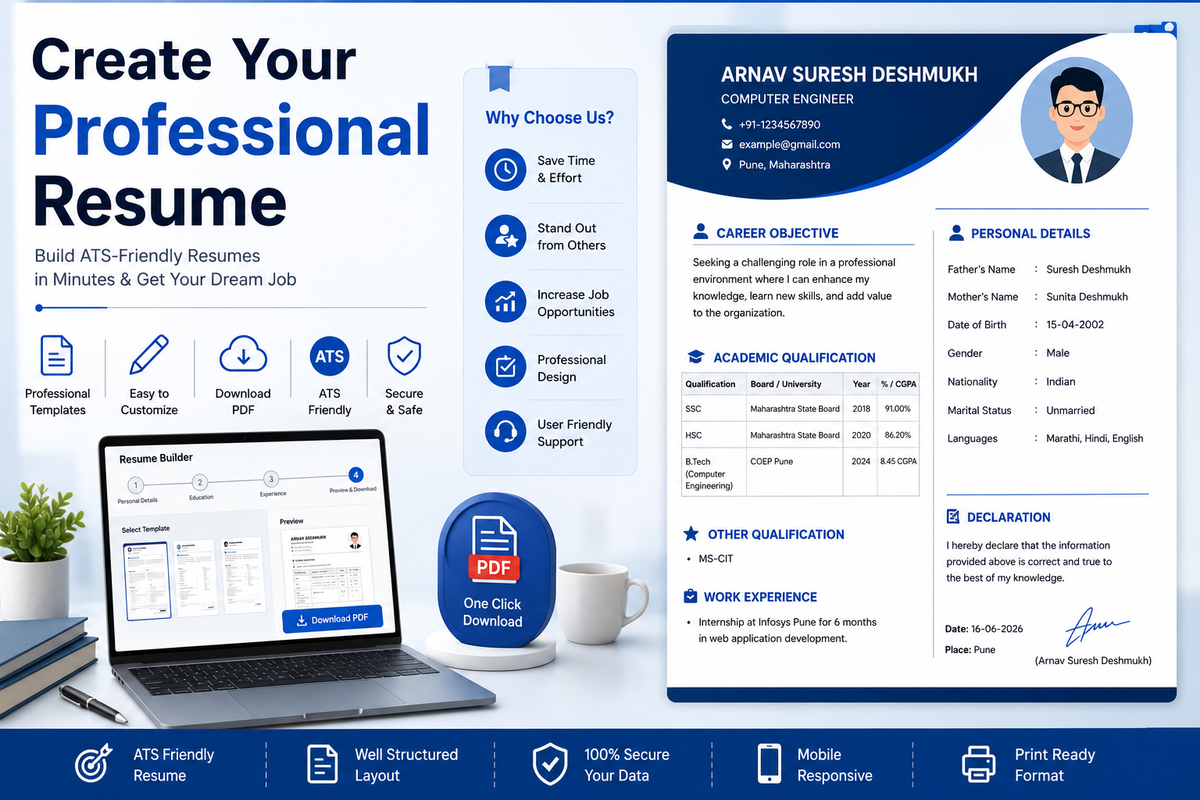 Professional Resume PDF / Resume Builder