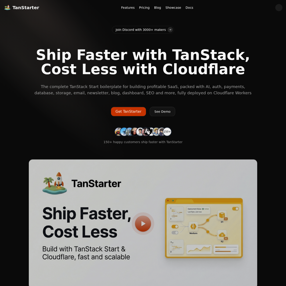TanStarter website screenshot TanStarter website screenshot