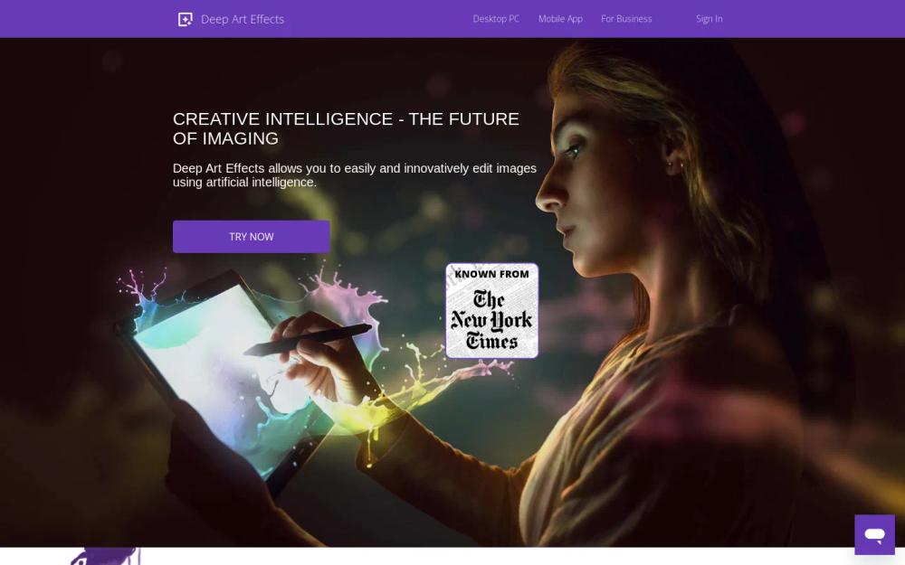Deep Art Effects website screenshot Deep Art Effects website screenshot