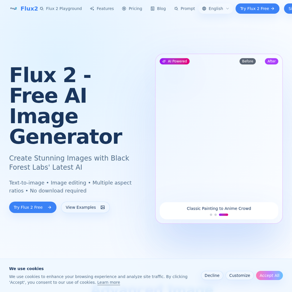 Flux2 AI website screenshot Flux2 AI website screenshot